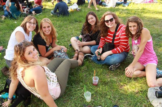 Katie, Andrea, Caitlin, Lauren, Sarah and I at the Festival of Cultures in West Berlin.